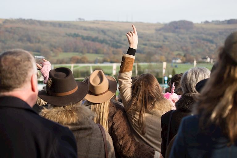 Spectators at Cheltenham Racecourse